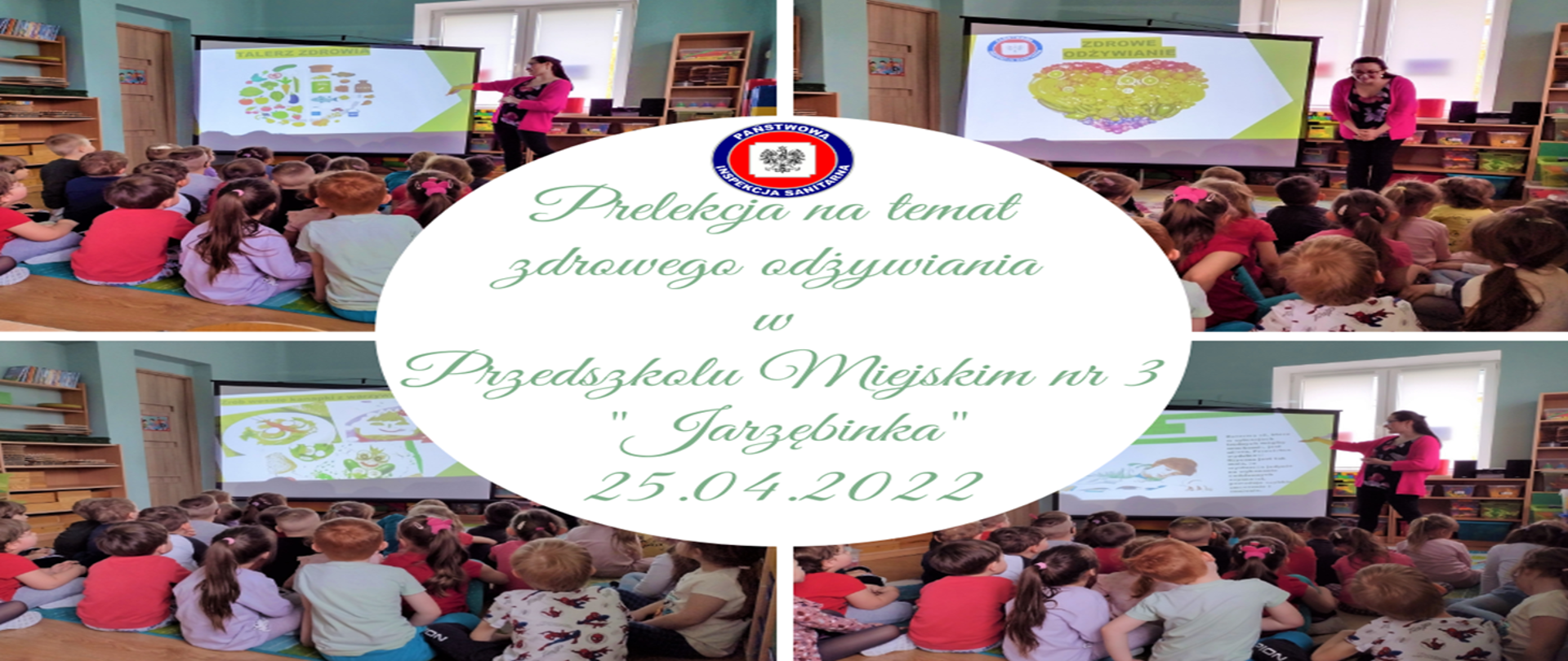 Kolarz zdjęć z prelekcji o zdrowym odżywianiu w przedszkolu miejskim nr 3 "Jarzębinka" - 25.04.2022