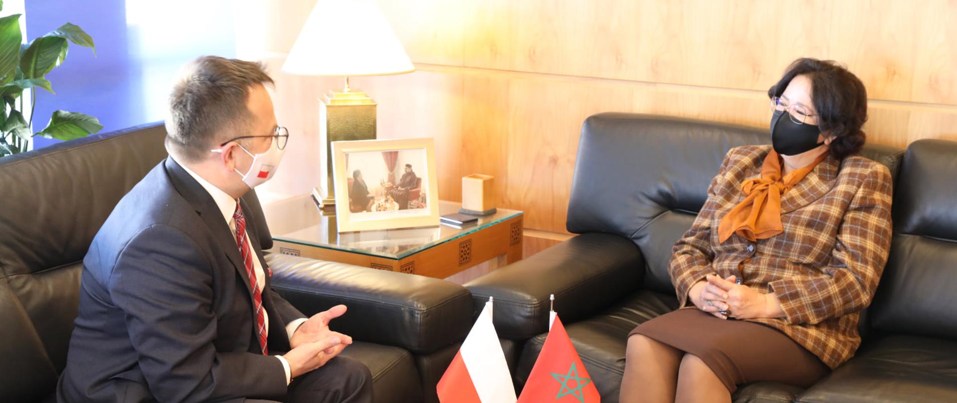 Rozmowa Ambasadora RP Krzysztofa Karwowksiego z p. Latifą Akherbach, Przewodniczącą HACA