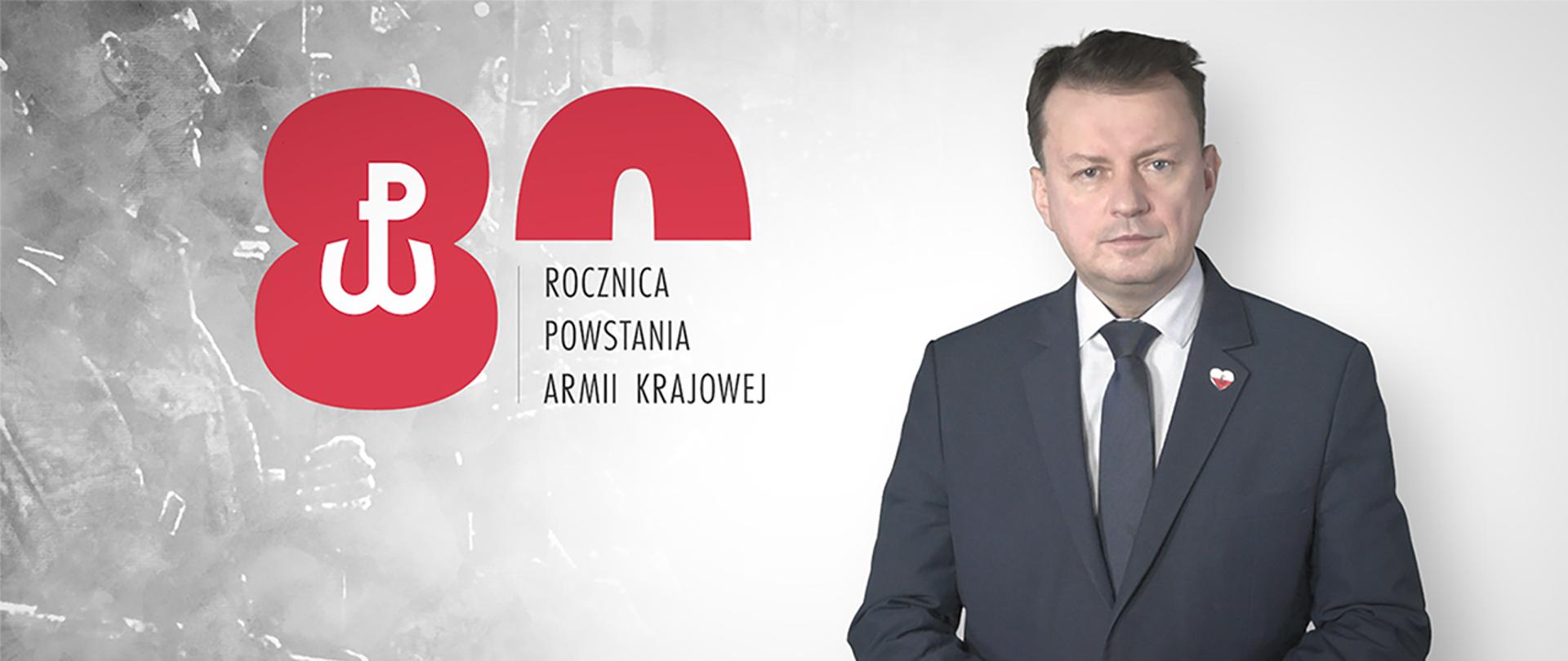 grafika z napisem 80 rocznica powstania Armii Krajowej