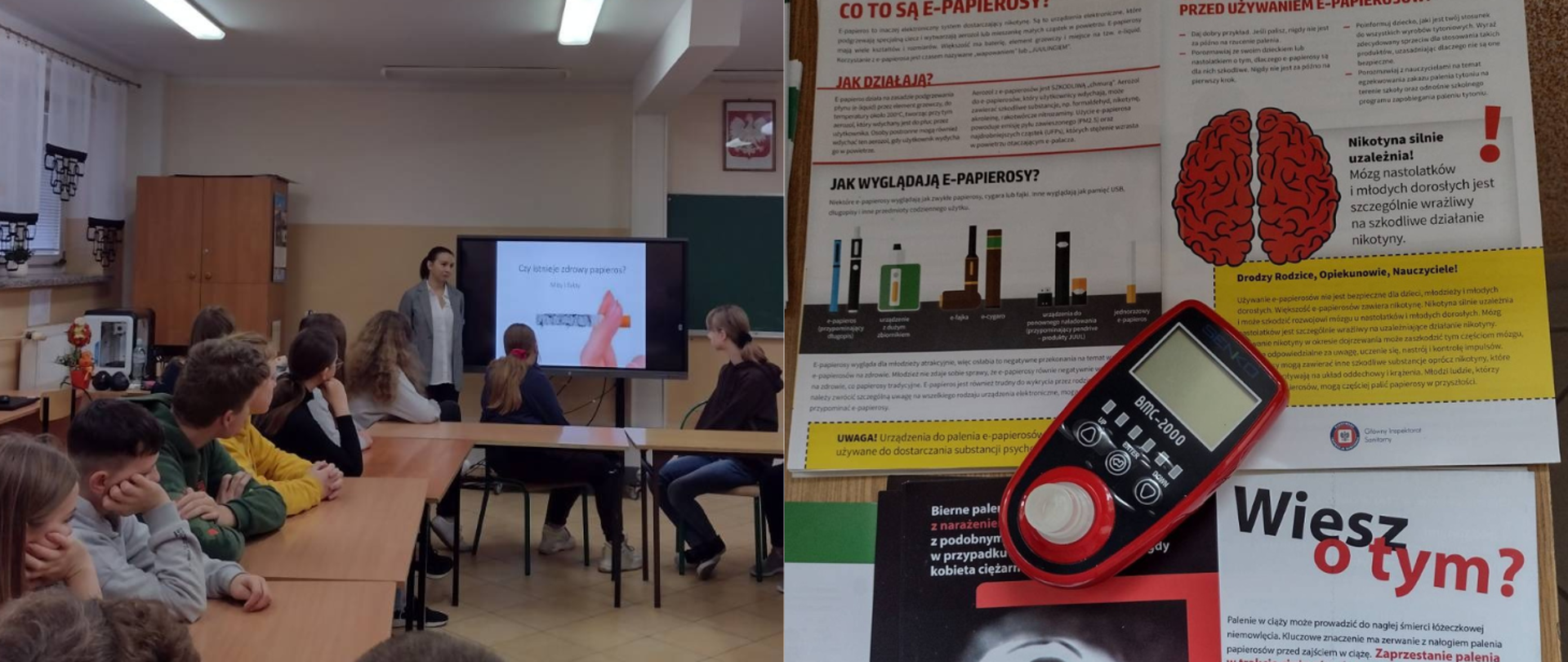 Działania w ramach Światowego Dnia Rzucania Palenia Tytoniu w Szkole Podstawowej w Brzoziu
