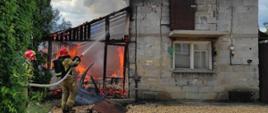 Pożar budynku w Oświęcimiu