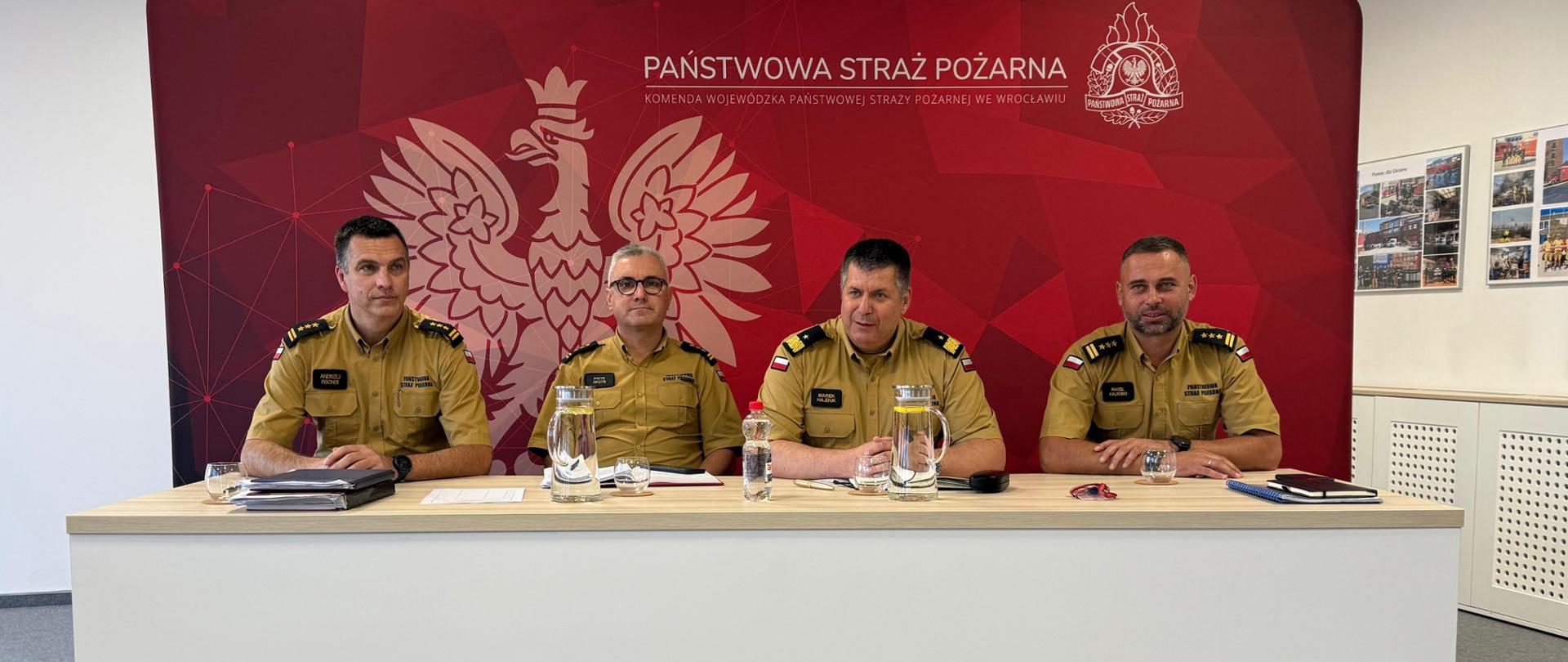 Odprawa służbowa kadry kierowniczej woj. dolnośląskiego Państwowej Straży Pożarnej