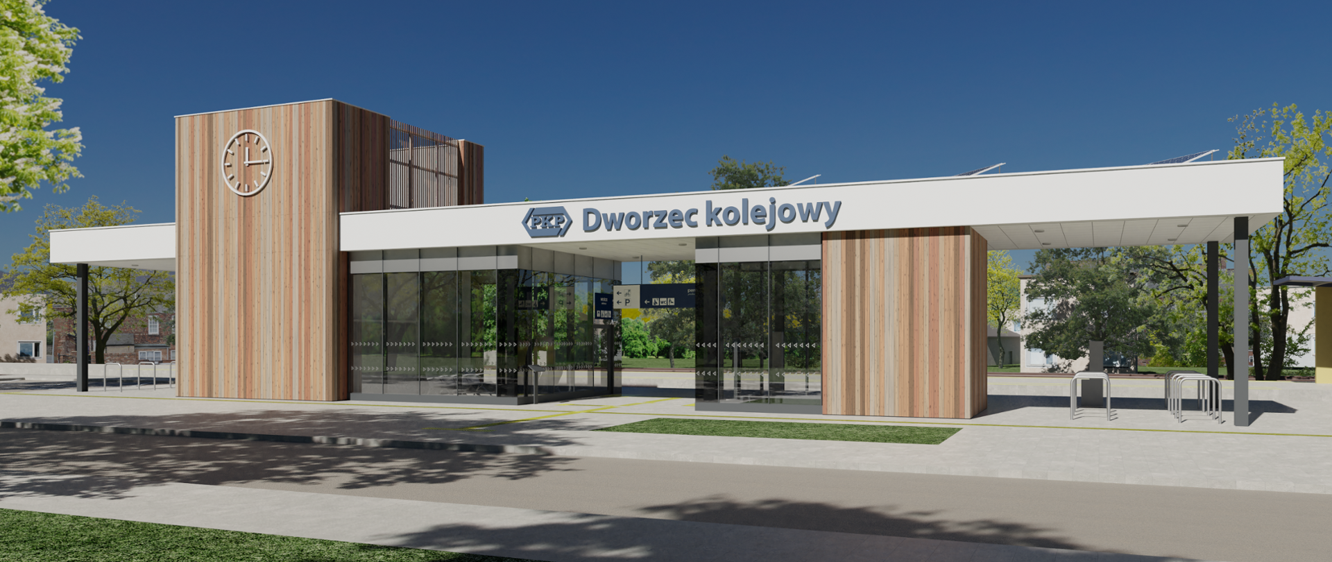 Wizualizacja dworca kolejowego w Rogowie