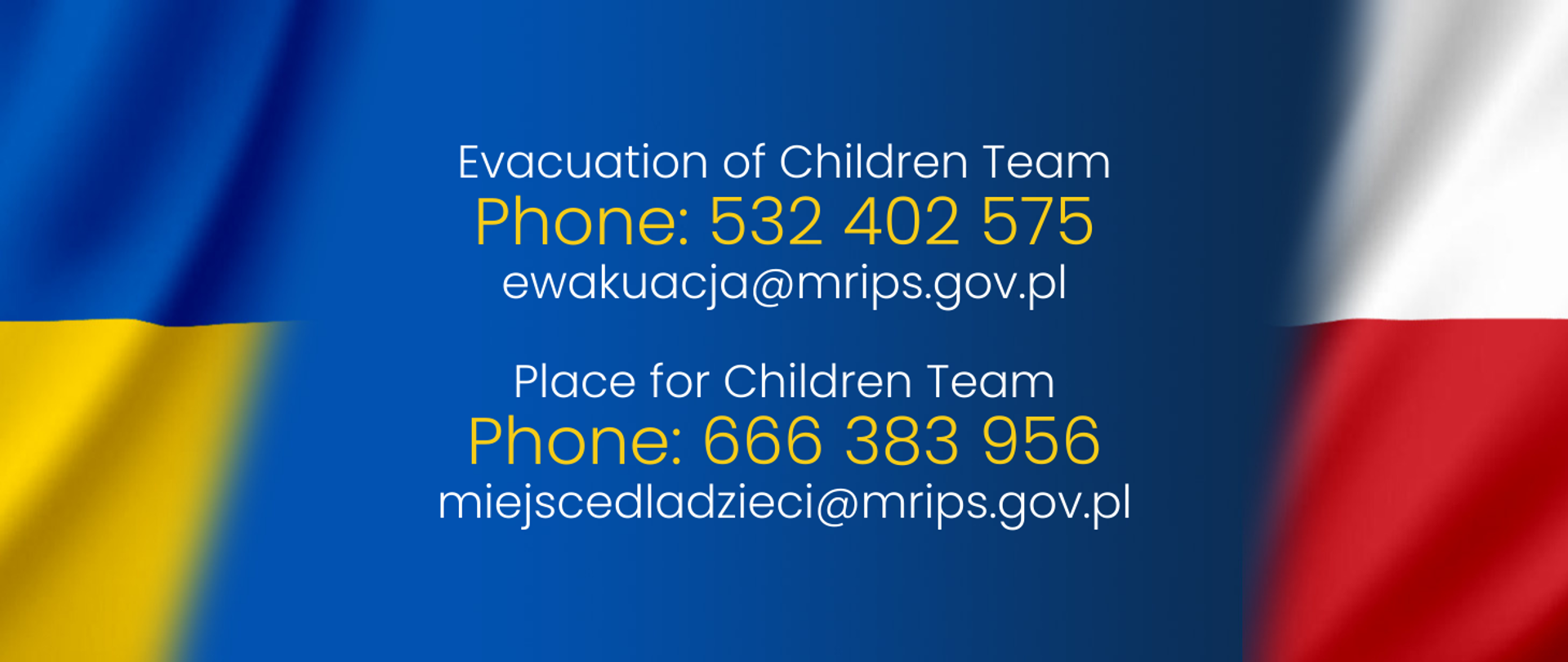 Two teams for evacuating and accommodating children from Ukraine in Poland created at the Ministry of Family and Social Policy