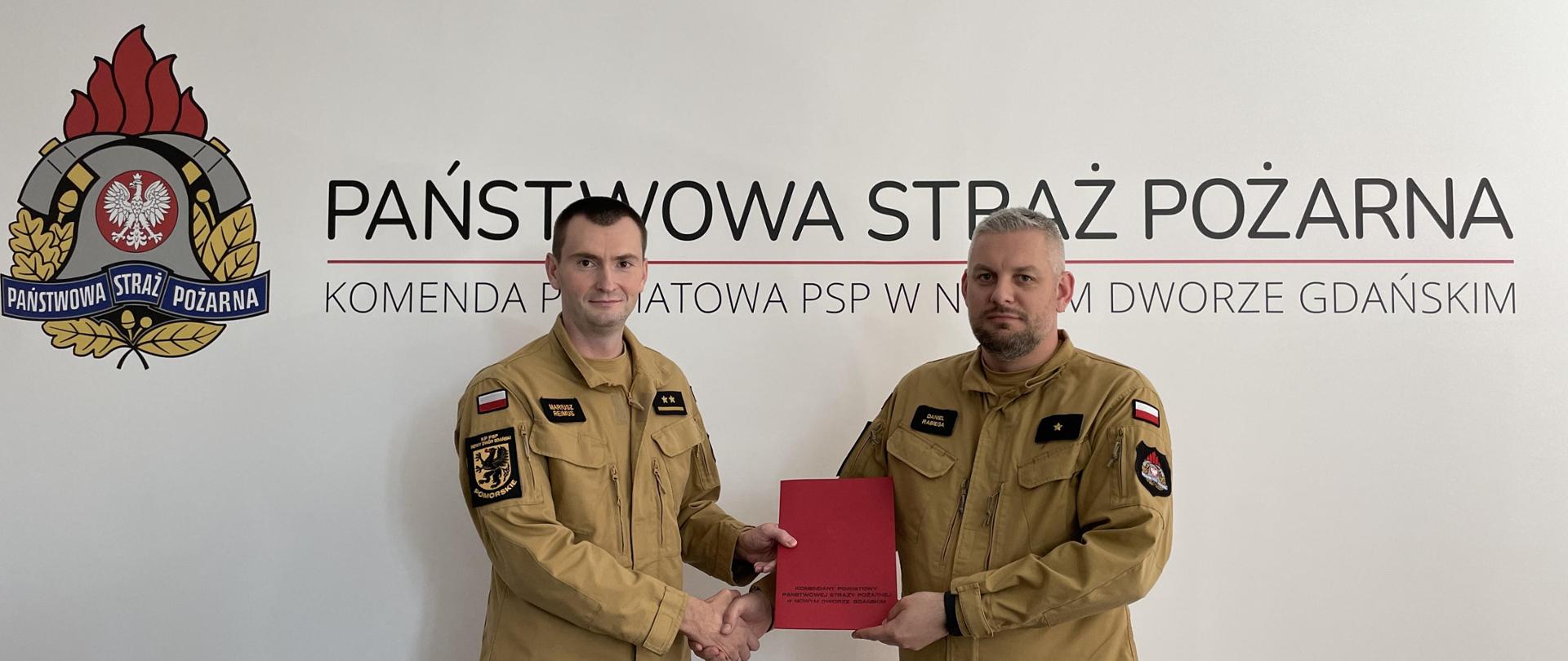 Nowy Dowódca Jednostki Ratowniczo - Gaśniczej PSP w Nowym Dworze Gdańskim
