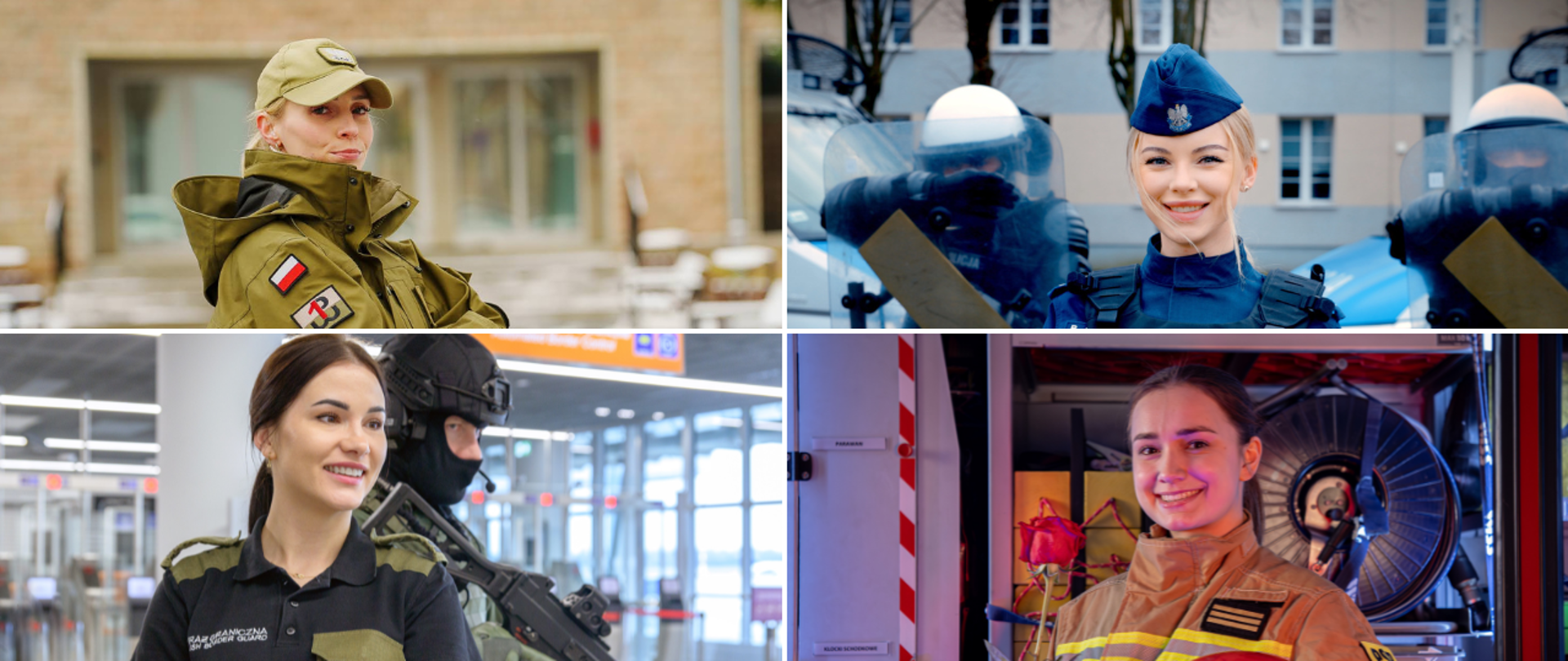 Kolaż zdjęć funkcjonariuszek służb podległych MSWiA 