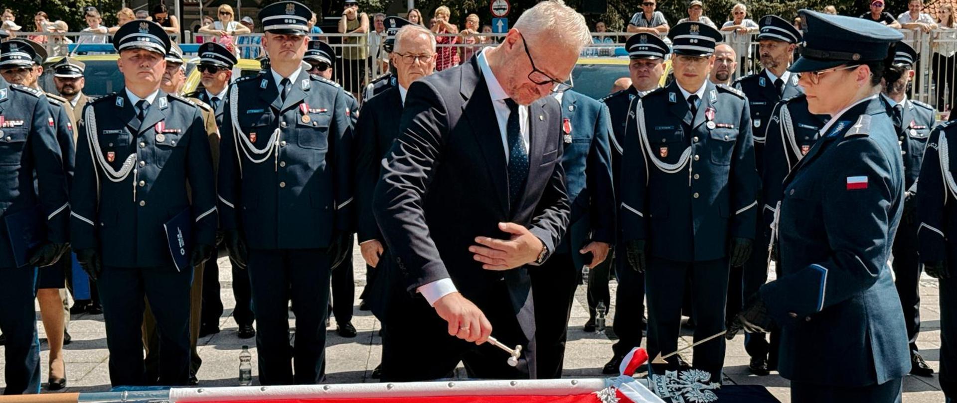 Wojewoda Radosław Król podczas Wojewódzkich obchodów Święta Policji 