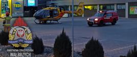 Interwencja LPR. Awaryjne lądowanie na parkingu hipermarketu Kaufland. 
