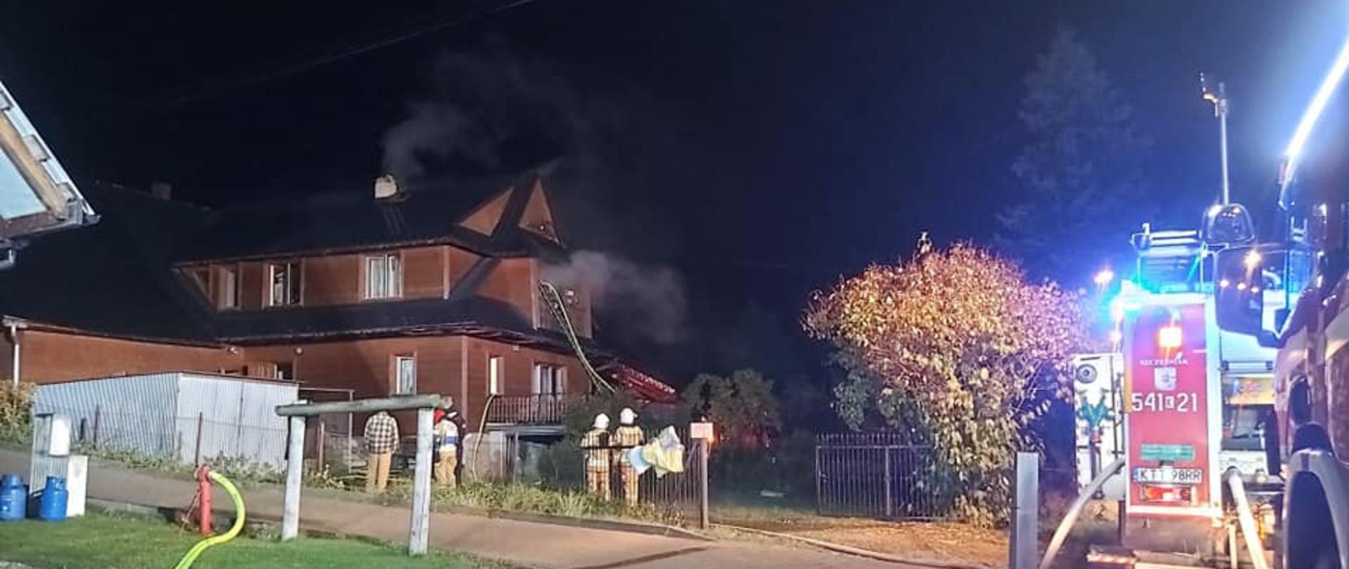 Pożar domu w Kościelisku