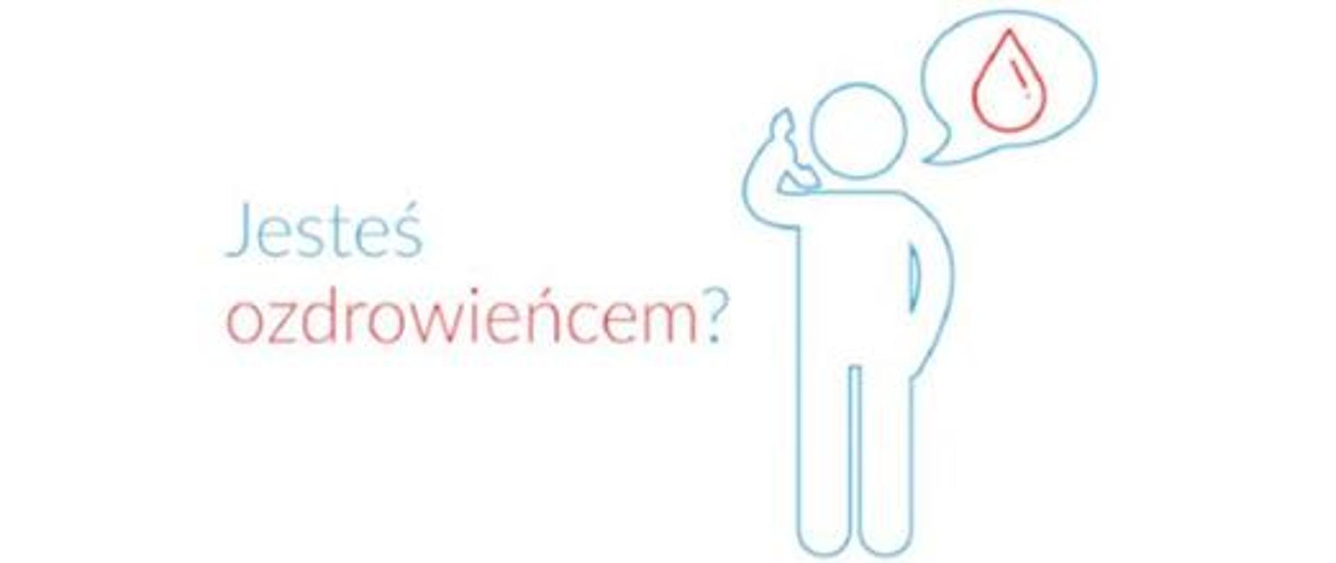 Plakat akcji oddawania osocza dla osób, które ciężko chorują na COVID-19