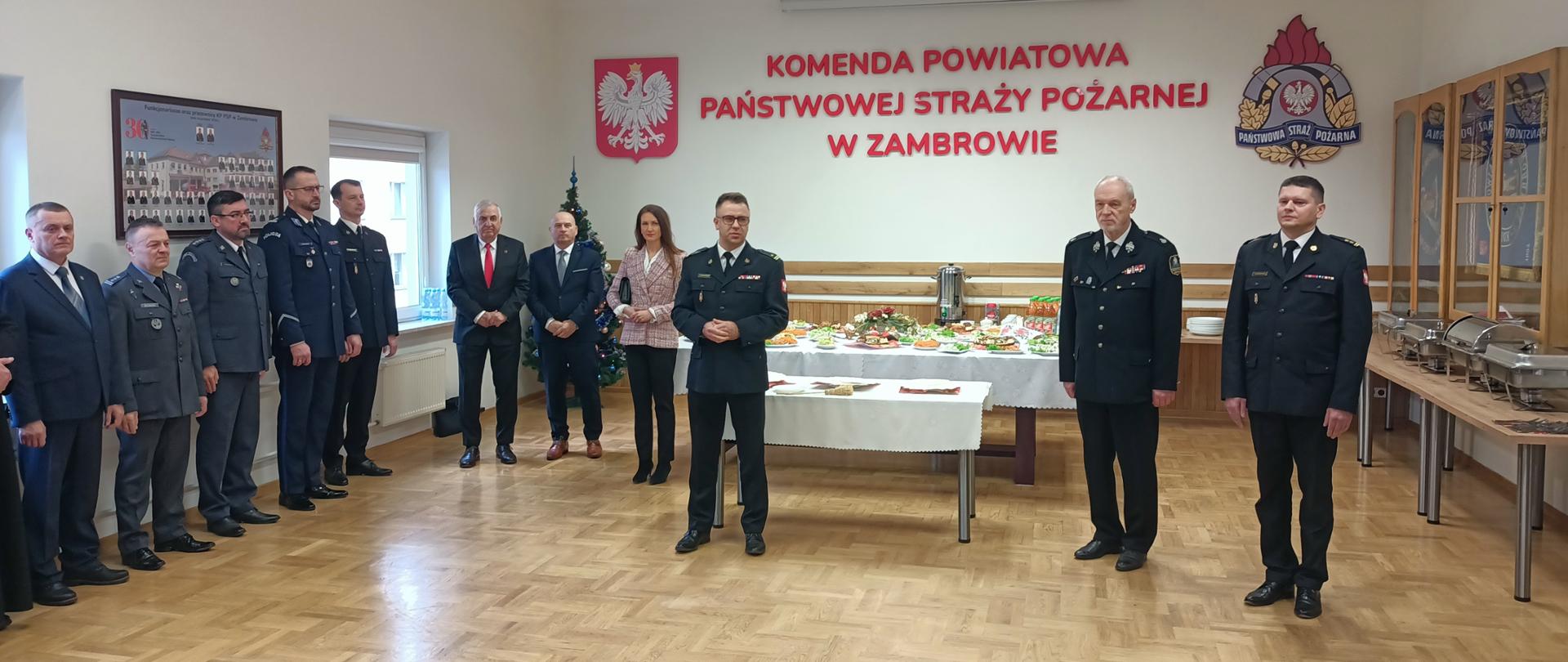 Spotkanie opłatkowe w Komendzie Powiatowej Państwowej Straży Pożarnej w Zambrowie