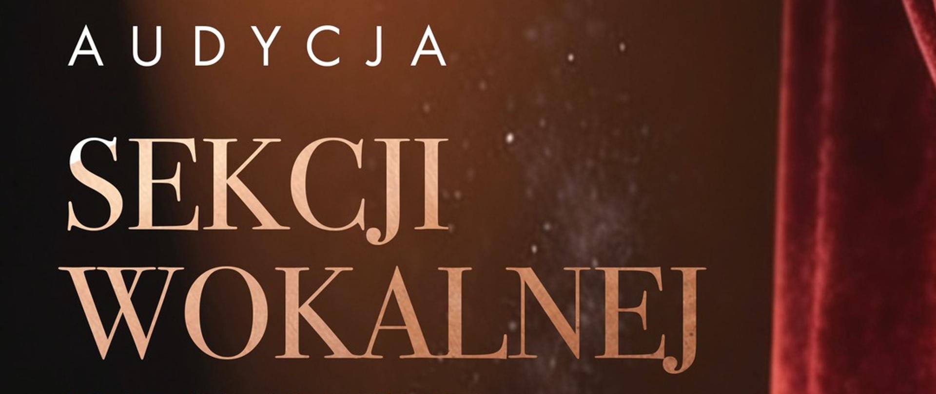 Popis sekcji wokalnej - plakat