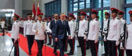 The official welcome ceremony at the Singapore Parliament.