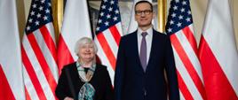 Spotkanie premiera Mateusza Morawieckiego z sekretarz skarbu USA Janet Yellen w KPRM