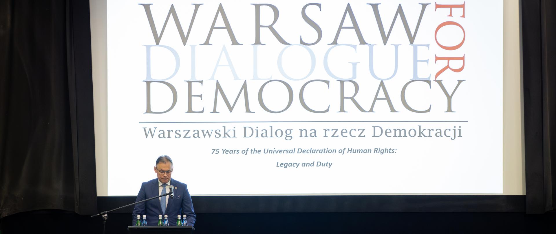 Warszawski Dialog na Rzecz Demokracji z udziałem wiceministra Mularczyka