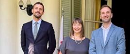 La Embajadora Aleksandra Piątkowska con el Cónsul Michał Świetlik y Mauricio Holc