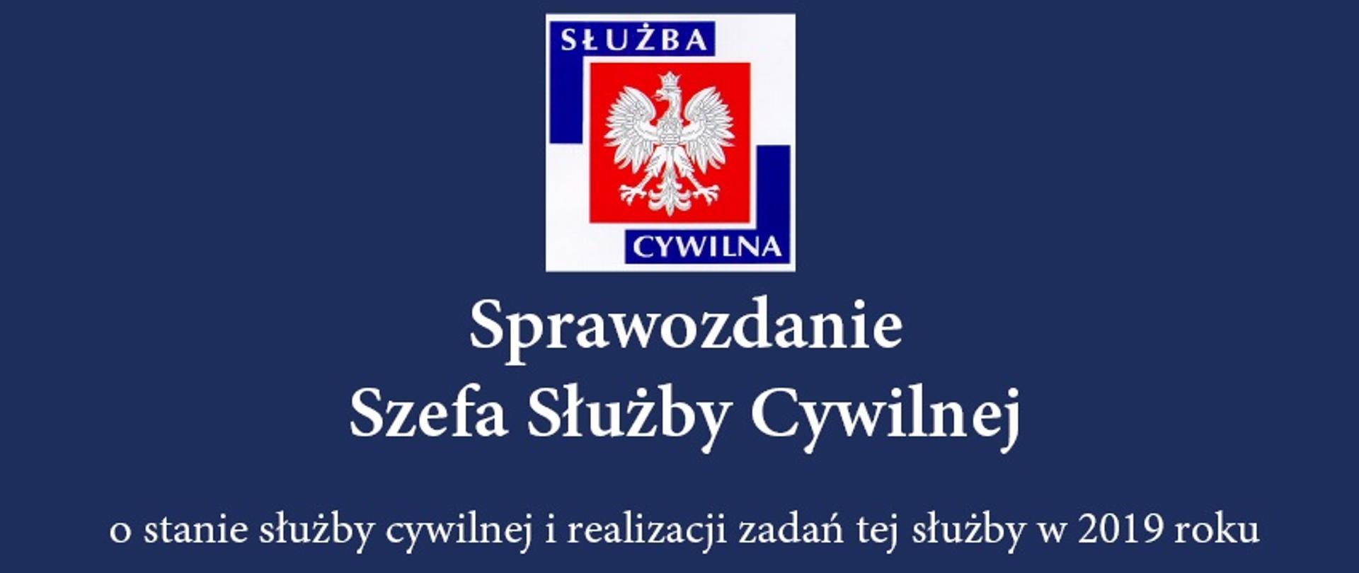 Wycinek okładki Sprawozdania Szefa Służby Cywilnej