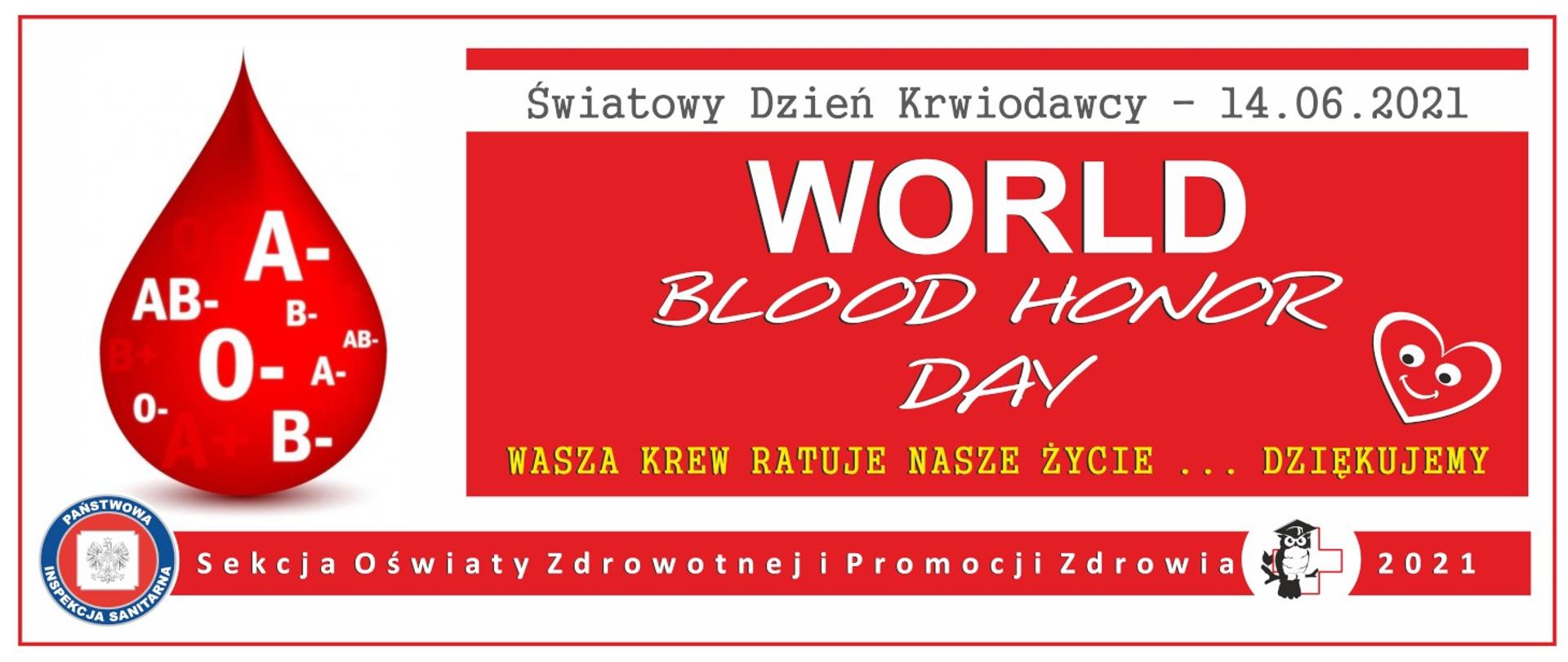 Światowy Dzień Krwiodawcy - 14.06.2021