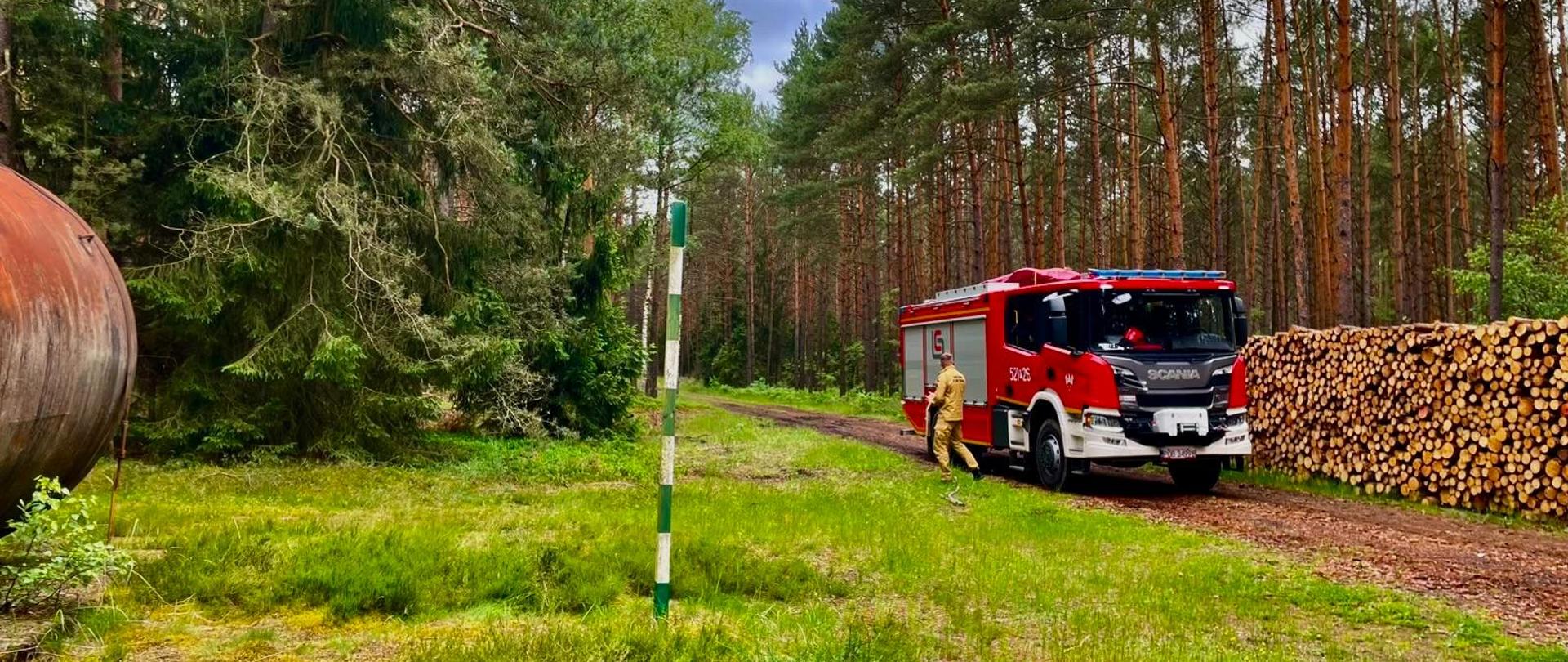 Rozpoznanie operacyjne zbiorników przeciwpożarowych w lasach przez JRG Oborniki