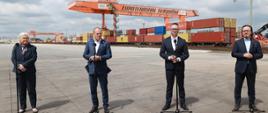 Konferencja prasowa z udziałem Min. Przemysłu M. Czarneckiej, Premiera D. Tuska, Min. Infrastruktury D. Klimczaka i Prezesa Zarządu ARP W. Balczuna