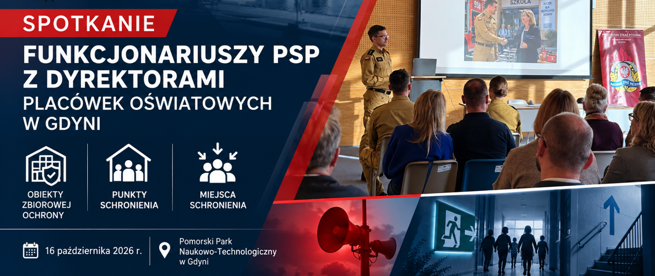 Spotkanie strażaków z dyrektorami gdyńskich placówek oświatowych