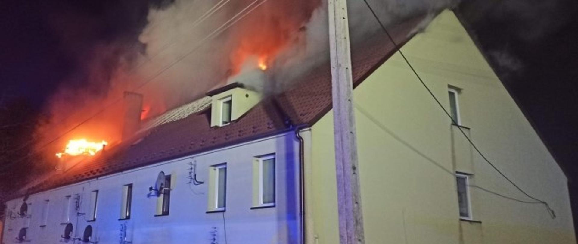Pożar budynku mieszkalnego