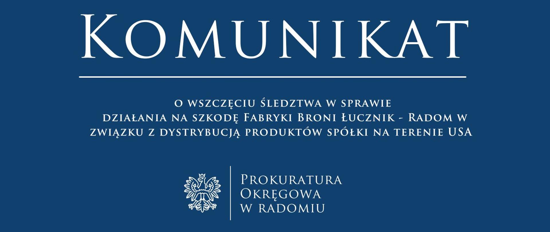 Komunikat Fabryka Broni 