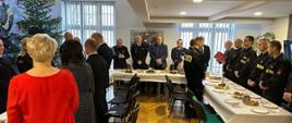 Spotkanie opłatkowe w Komendzie Powiatowej Państwowej Straży Pożarnej w Nysie.