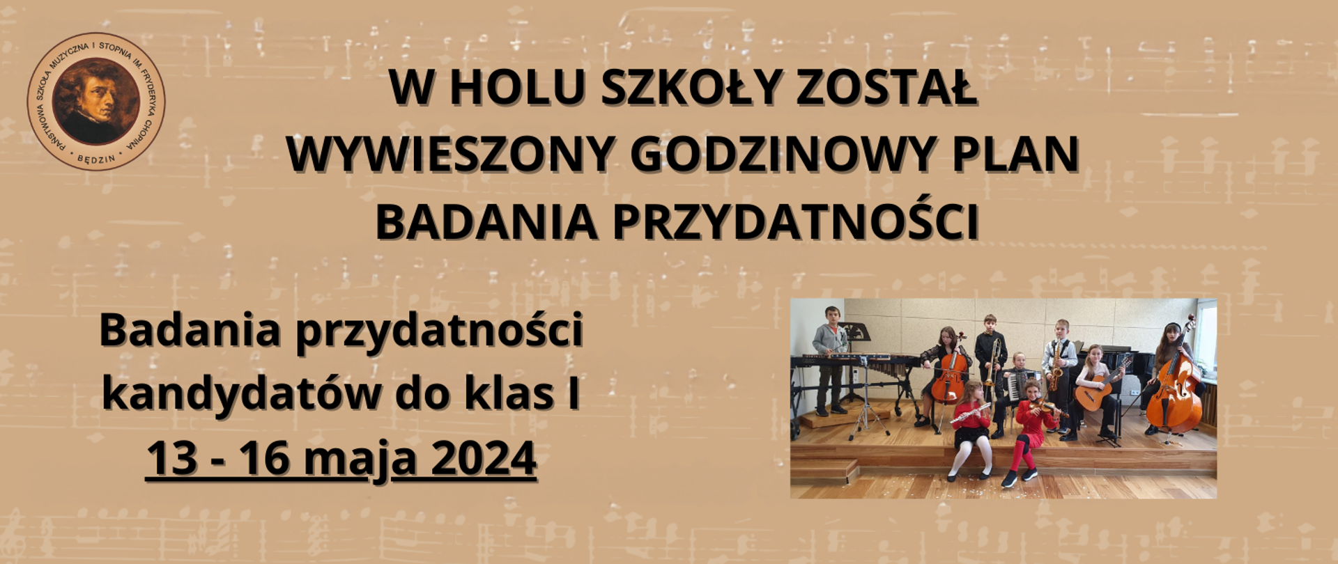 baner na jasnym tle, na środku zdjęcie