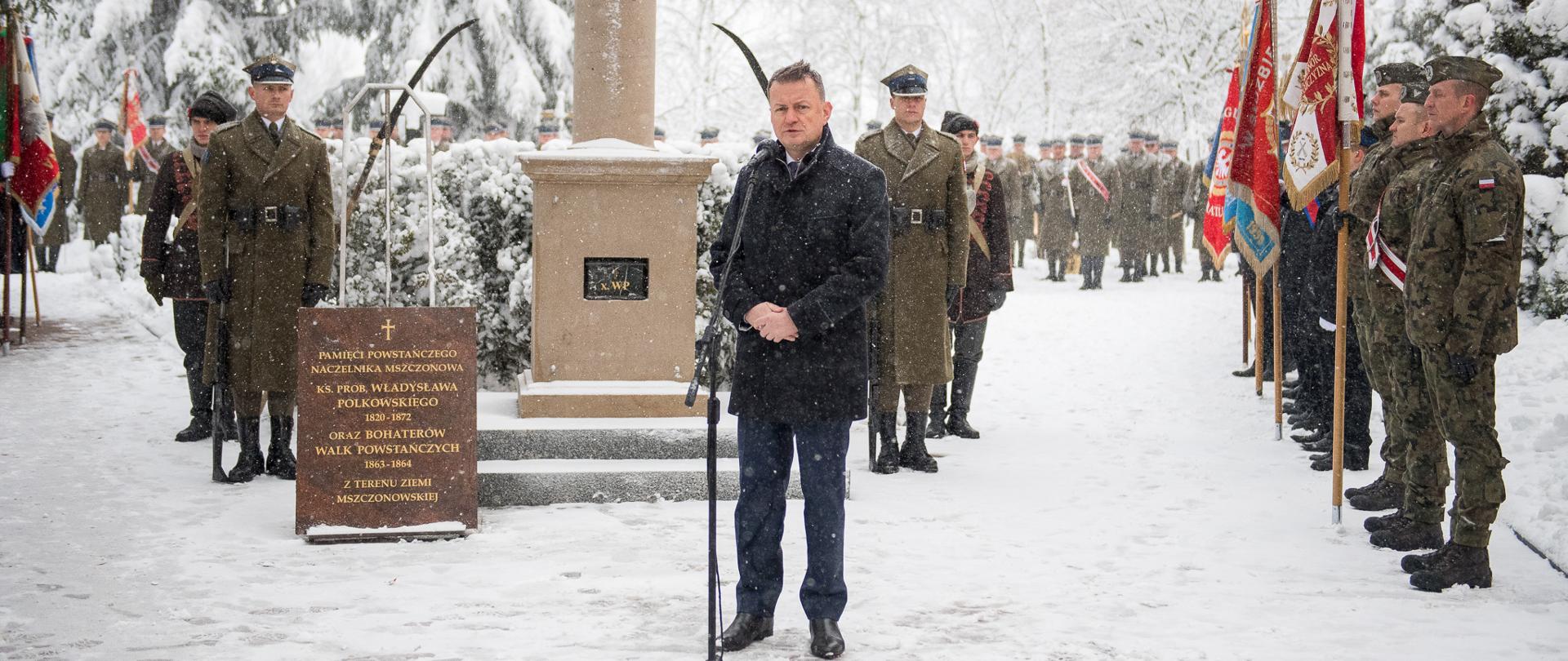 160. rocznica wybuchu powstania styczniowego. uroczystości z udziałem wicepremiera M. Błaszczaka w Mszczonowie