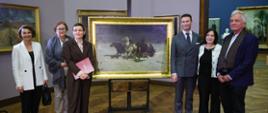 Odzyskany obraz „Zima - Odwrót Napoleona spod Moskwy” trafił do zbiorów Muzeum Narodowego w Warszawie, fot. Danuta Matloch/MKiDN