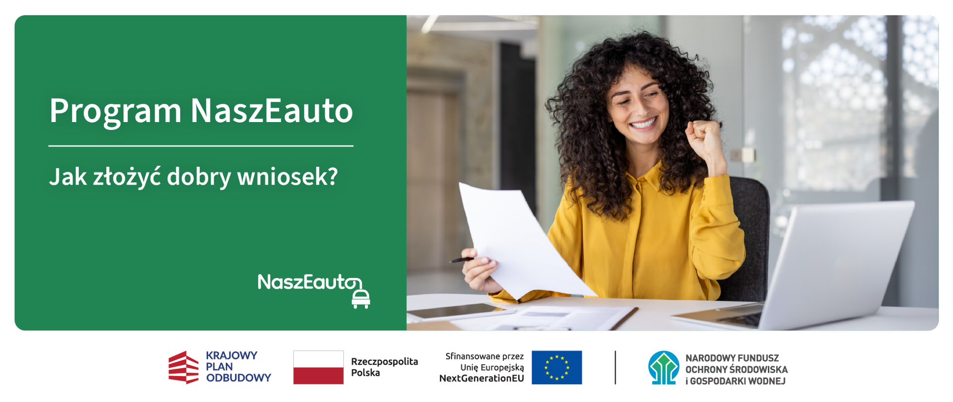 Grafika ilustracyjna. Program NaszEauto. Jak złożyć dobry wniosek.