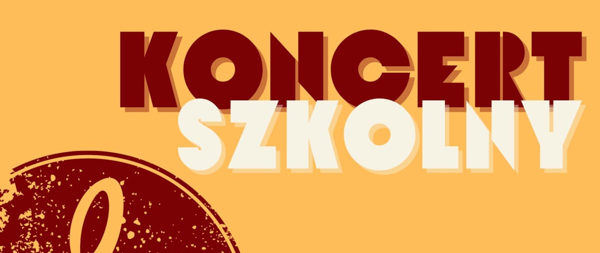 Koncert szkolny Red Brown Retro - plakat
