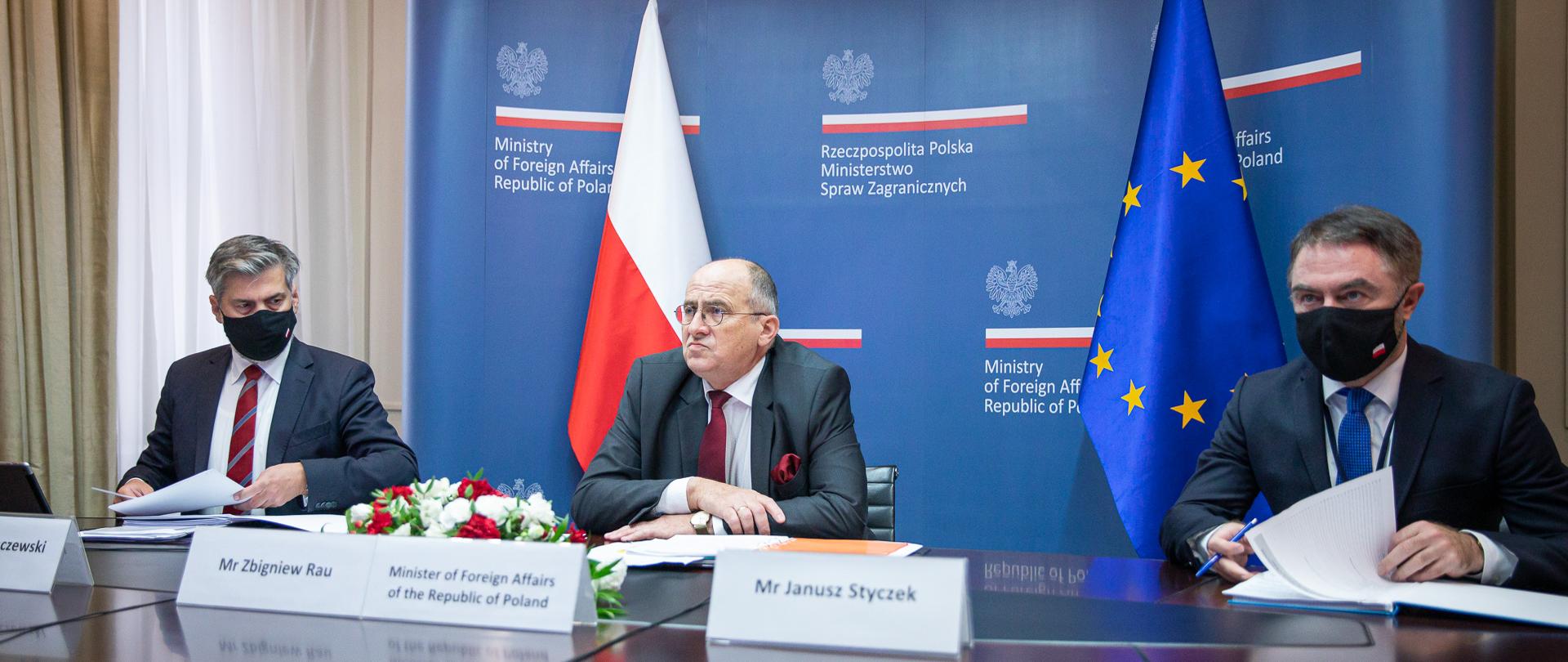 2020.11.20 Warszawa . MSZ . HoMs . Minister Zbigniew Rau . fot. Gabriel Piętka / MSZ