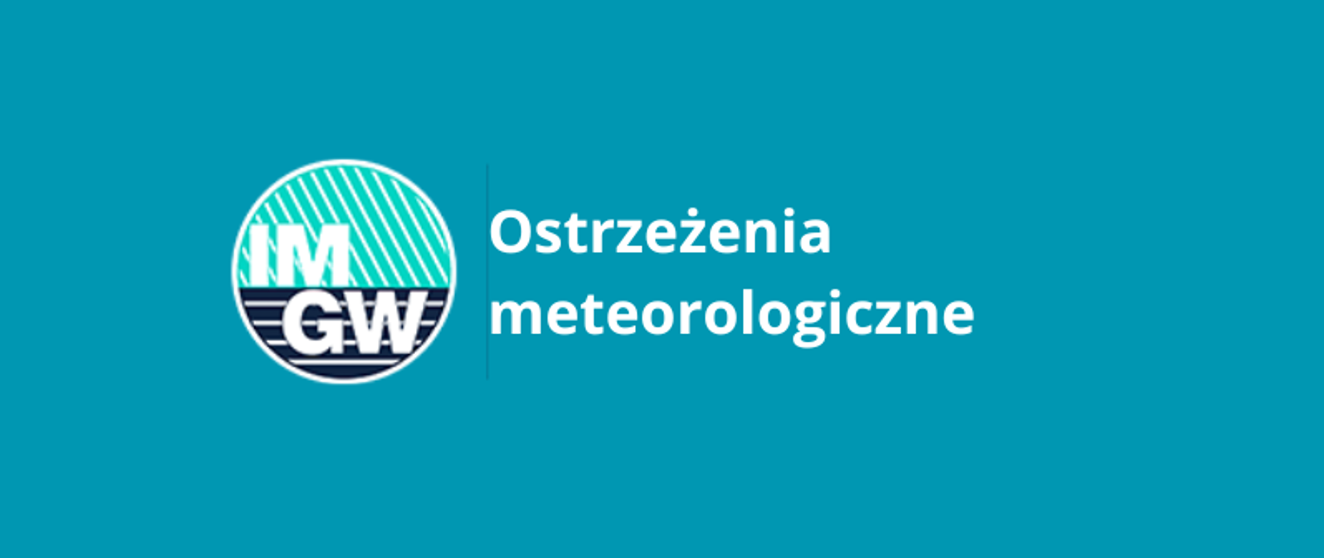 Logo IMGW z napisem ostrzeżenia meteorologiczne