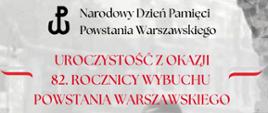 Zaproszenie - Narodowy Dzień Pamięci Powstania Warszawskiego