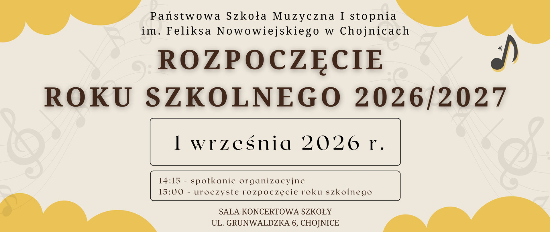 Rozpoczęcie roku szkolnego 2026/2027