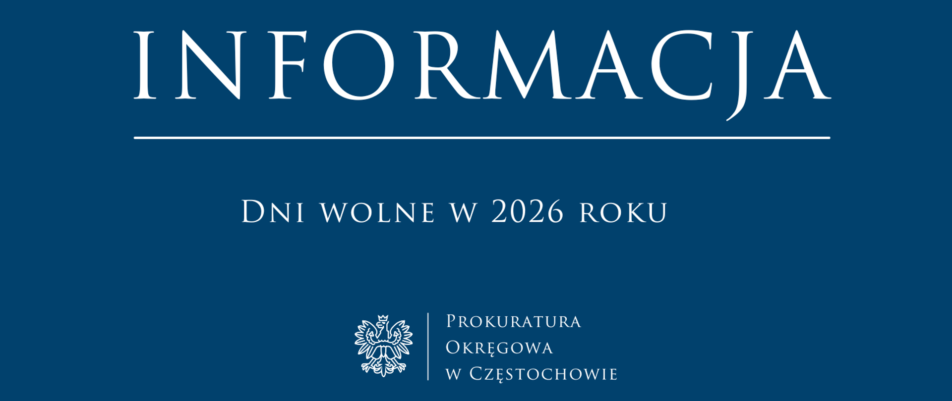 Dni wolne w 2026 roku