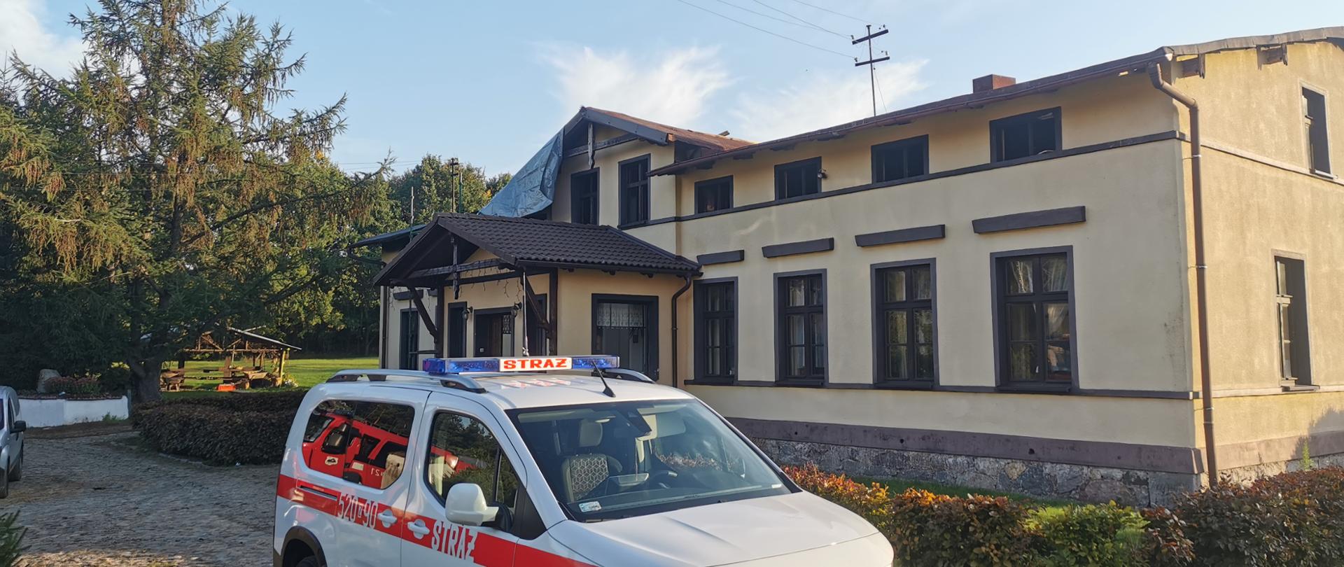 Sławsko –pożar budynku mieszkalnego