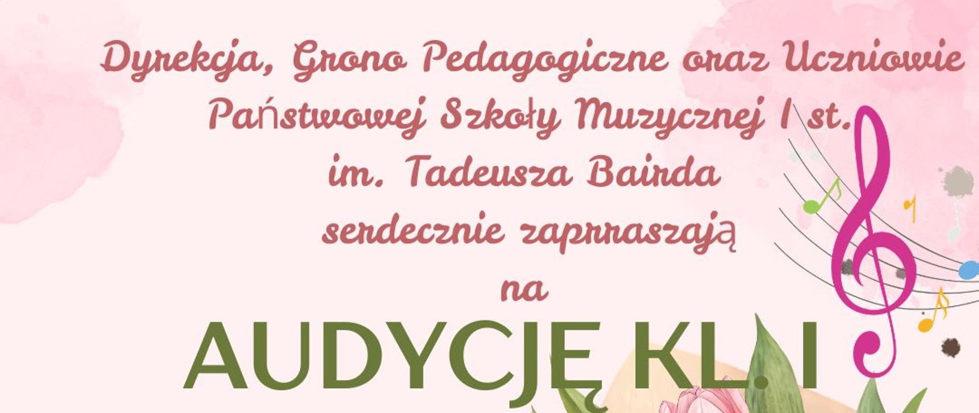 blado różowy plakat z rysunkiem serca i kwiatami tulipanów