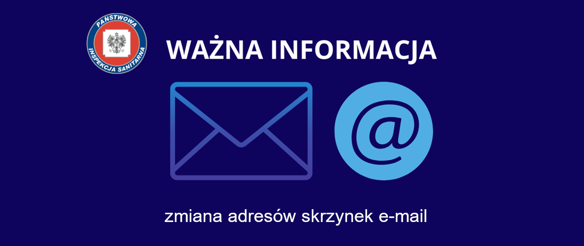 ważna informacja zmiana adresów skrzynek email