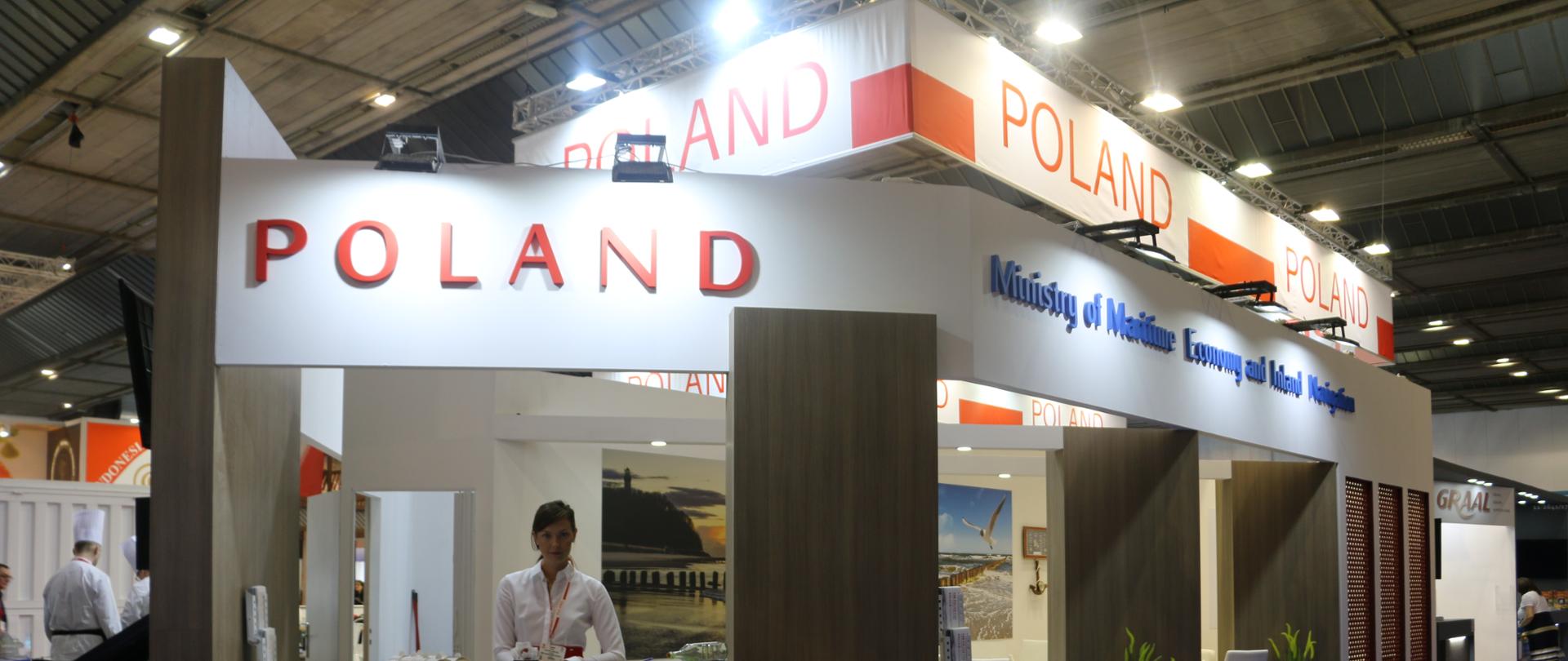 widok polskiego stoiska na targach SeaFoodExpo Global