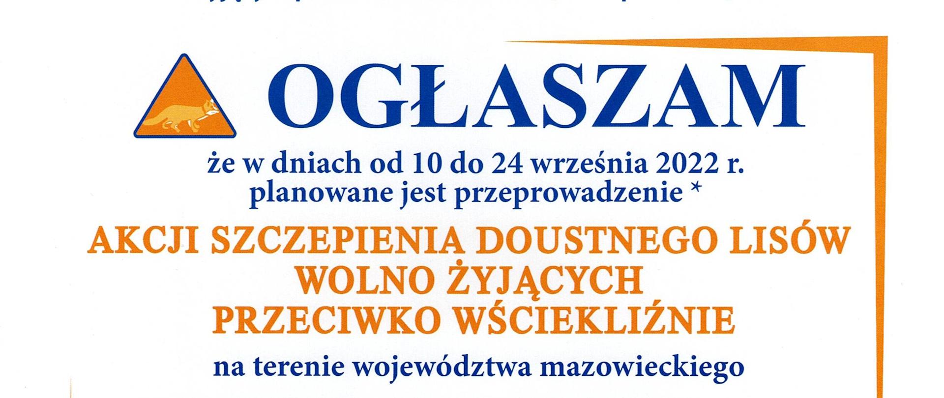 Komunikat Mazowieckiego Wojewódzkiego Lekarza Weterynarii