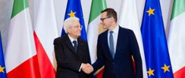 Spotkanie Premiera Mateusza Morawieckiego i Prezydenta Republiki Włoskiej Sergio Mattarella.