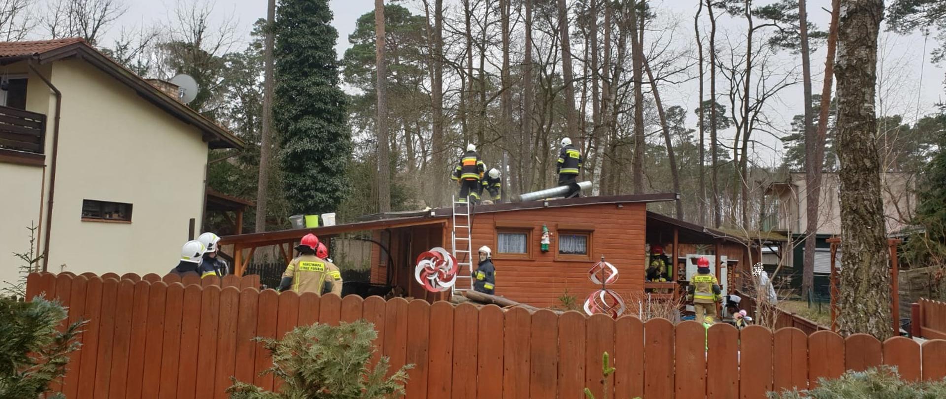 Pożar domku letniskowego w Przyjezierzu