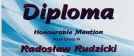 Dyplom Radoslaw Rudzicki