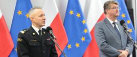 Inwentaryzacja budynków i obiektów budowlanych – konferencja prasowa z udziałem wiceministra Macieja Wąsika oraz gen. brygadiera Andrzeja Bartkowiaka komendanta głównego PSP