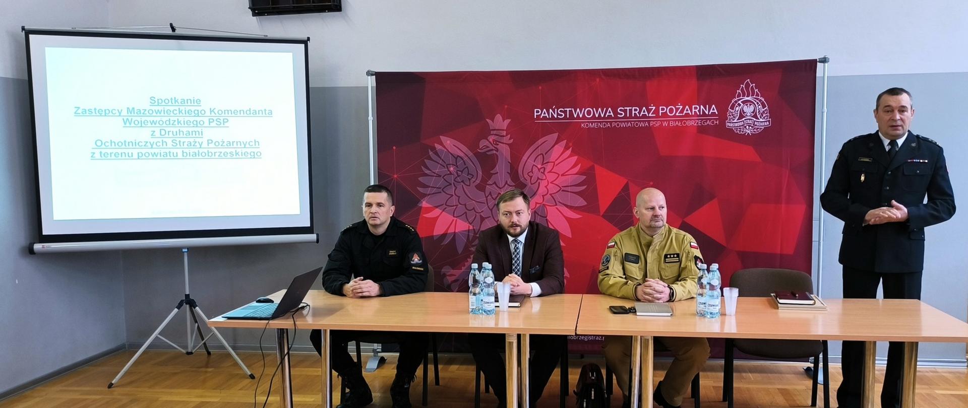 Udział Zastępcy Mazowieckiego Komendanta Wojewódzkiego PSP w spotkaniu z zakresu operacyjno-szkoleniowego w powiecie białobrzeskim