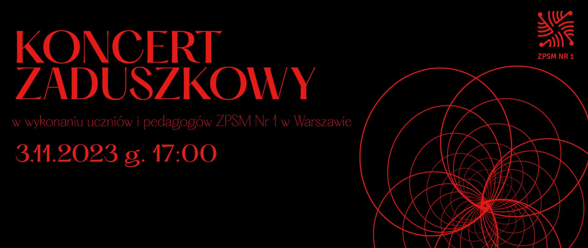 Czerwone napisy na czarnym tle