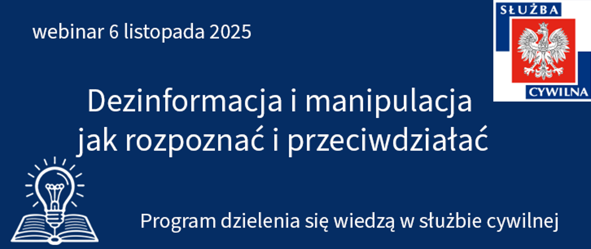Grafika do webinaru: Dezinformacja i manipulacja jak rozpozna i przeciwdziałać